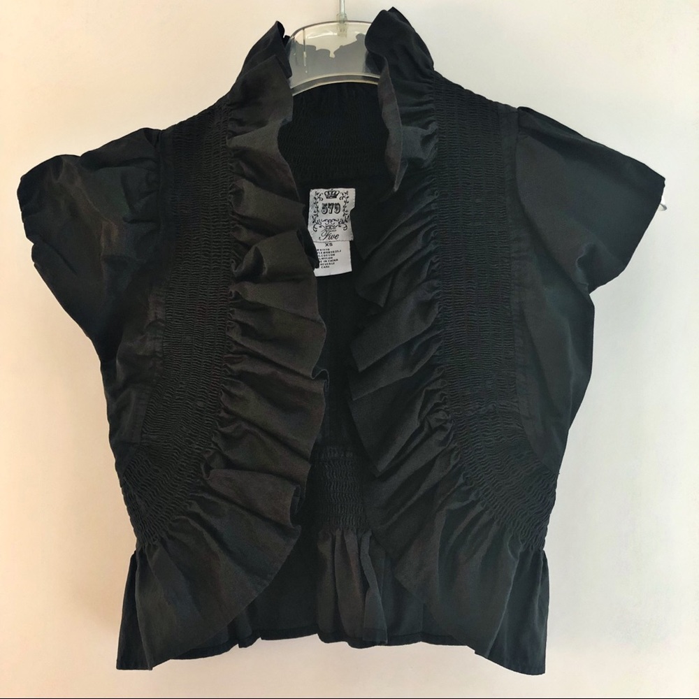 575 ruched short sleeve jacket